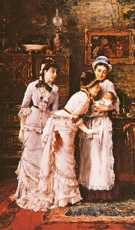 Mihaly Munkacsy Baby's Visitors